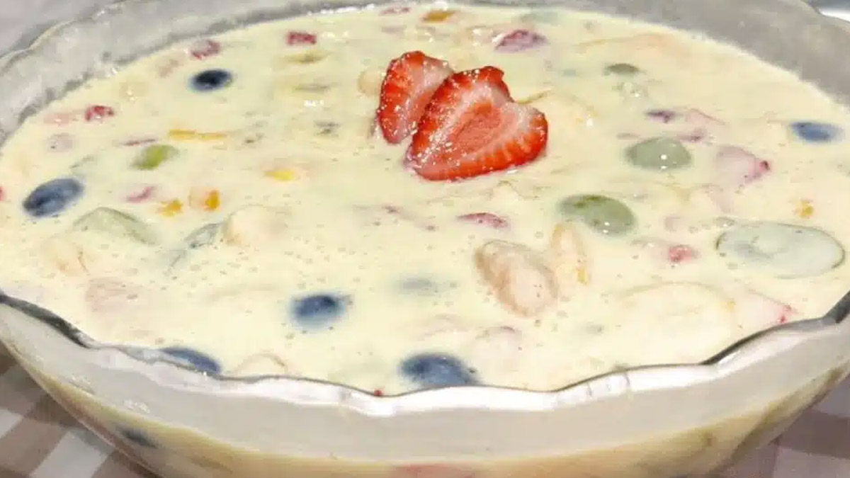 Receita Salada de Frutas Cremosa