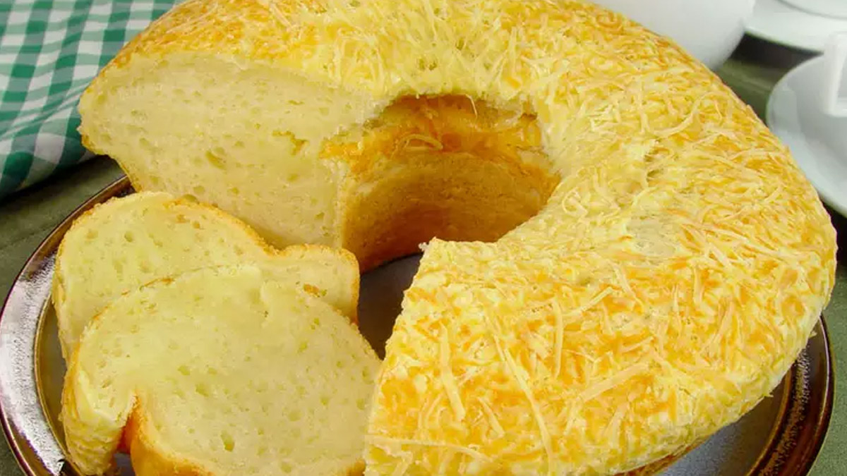 Receita Pão de queijo gigante