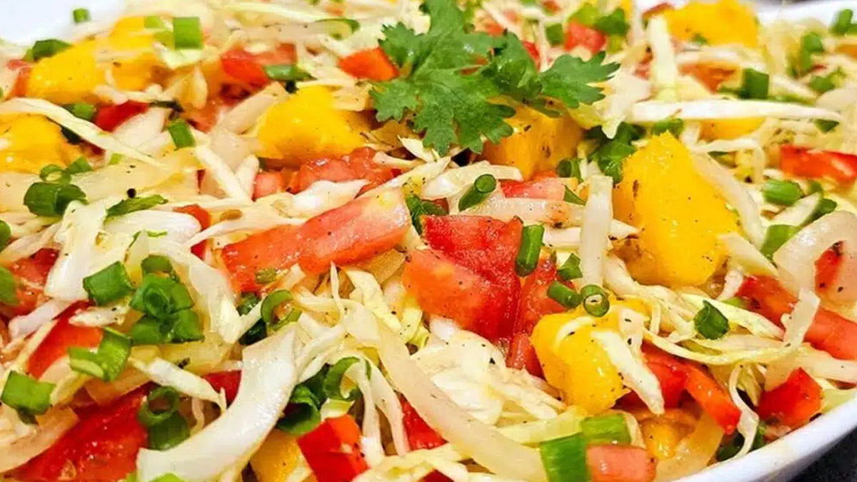 Receita Salada de repolho leve e crocante