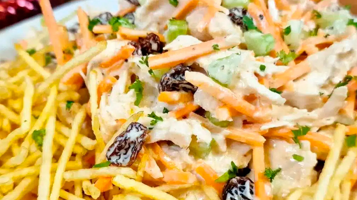 Salpicão de frango super cremoso