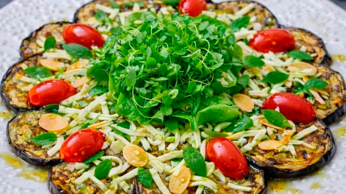 Receita de carpaccio de berinjela com queijo