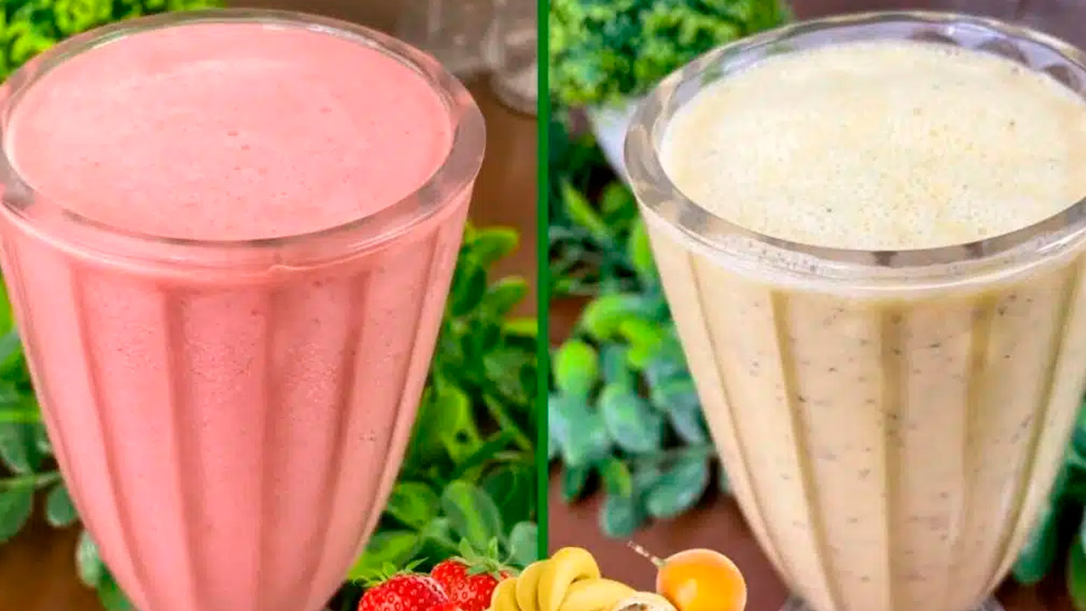 Receita de shake de frutas sem açúcar