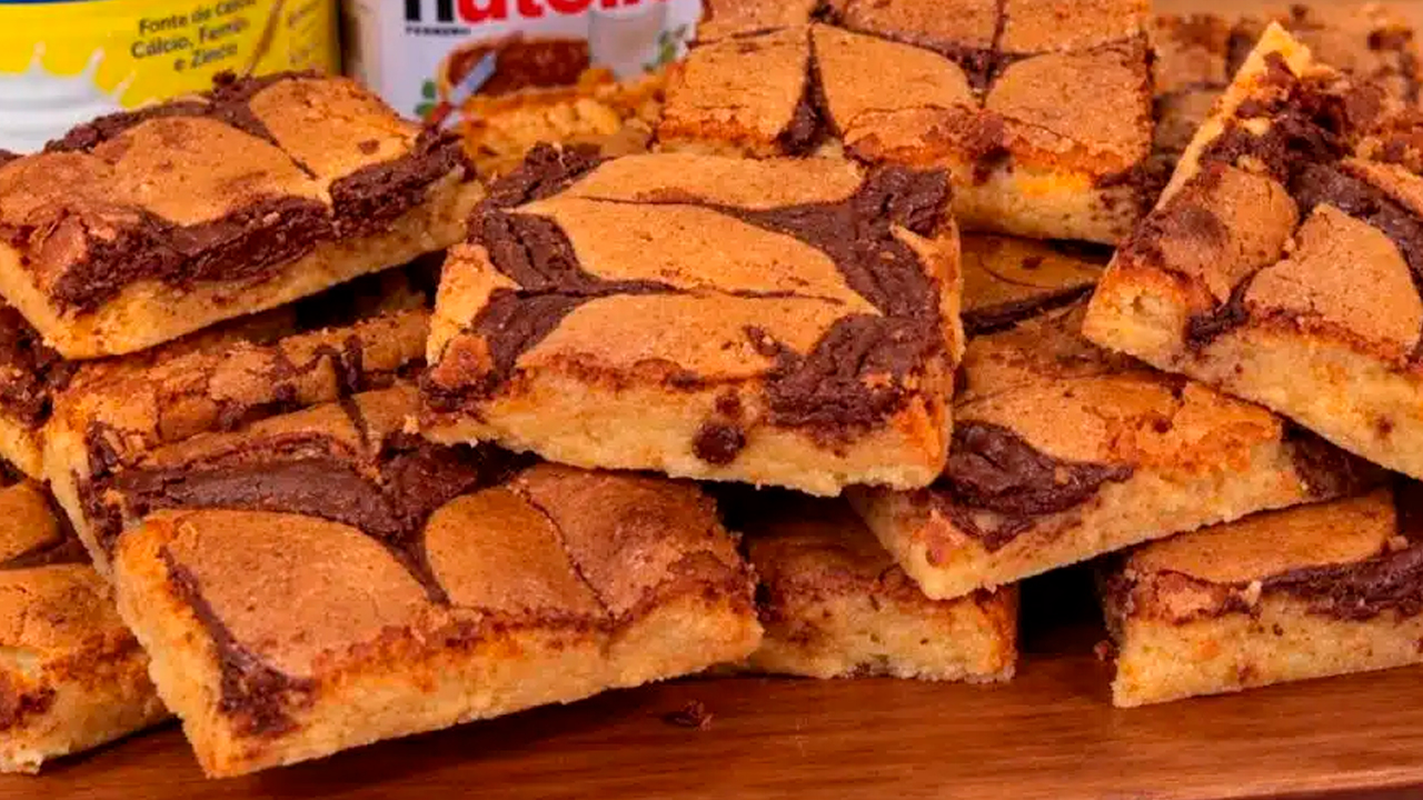 Receita de Brownie de Leite Ninho com Nutella